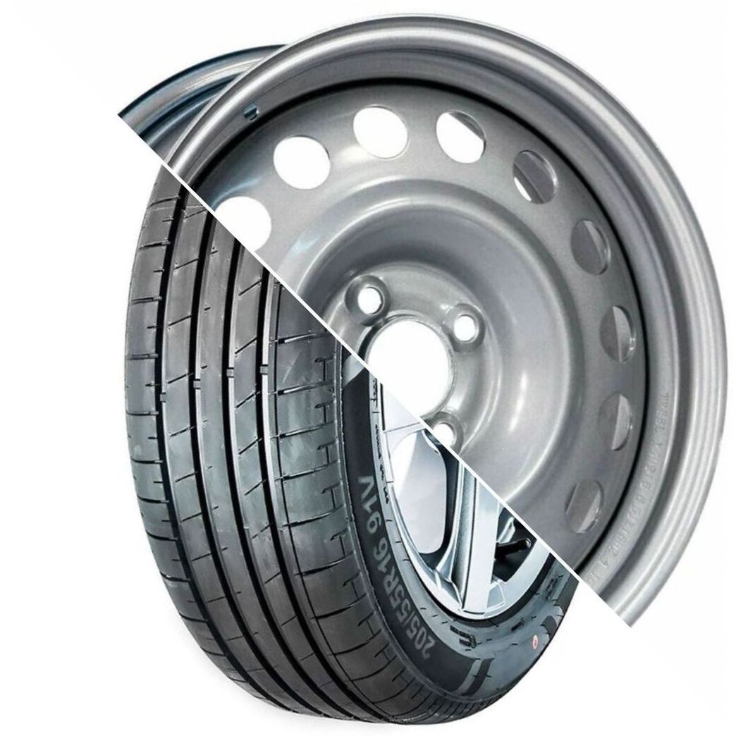 Шина с диском в сборе Massimo OTTIMA PLUS 185/65 R15 88H + Trebl 8114 (new D5) Silver 4*100 6xR15 ET48 DIA54.1