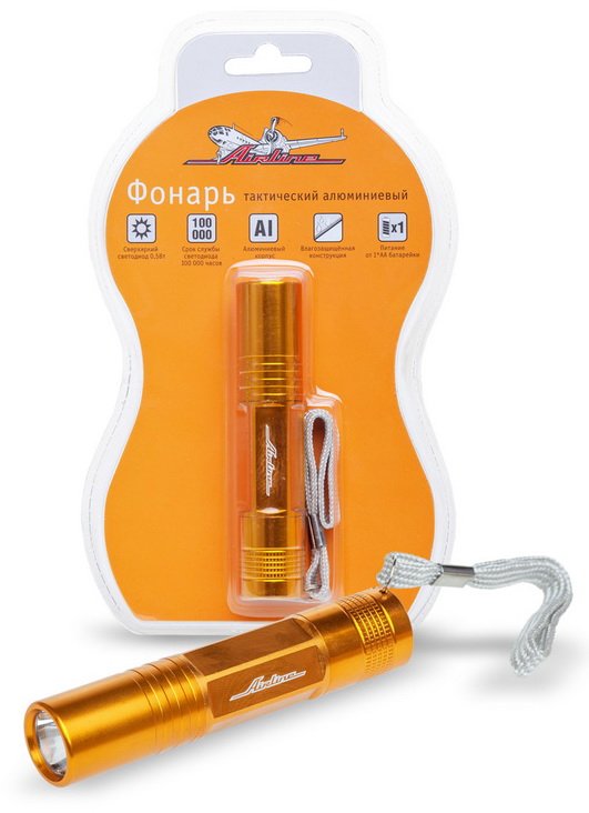 Фонарь тактический алюминиевый LEDх1 Airline (AFL-1-07)